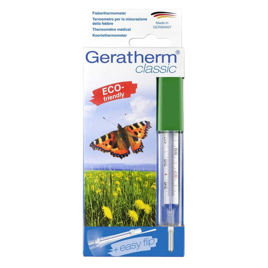 Geratherm classic Fieberthermometer - mit praktischer Schüttelhilfe für medizinische Einrichtungen - Med-Praxisbedarf