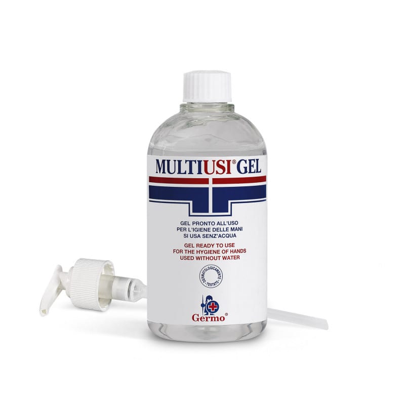 Händedesinfektionsgel Multiusi Gel Flasche - Hinterlässt pflegendes Gefühl, für medizinische Einrichtungen - Med-Praxisbedarf
