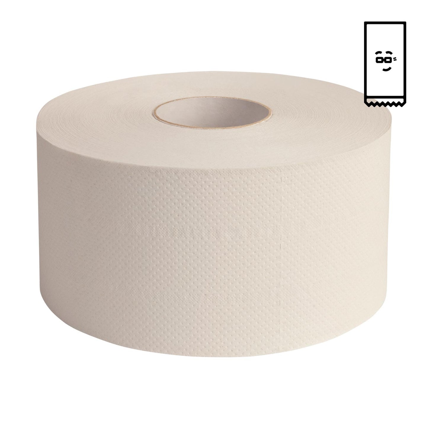 Einzelne nachhaltige Jumborolle Toilettenpapier - umweltfreundlicher Praxis- und Klinikbedarf - Med-Praxisbedarf