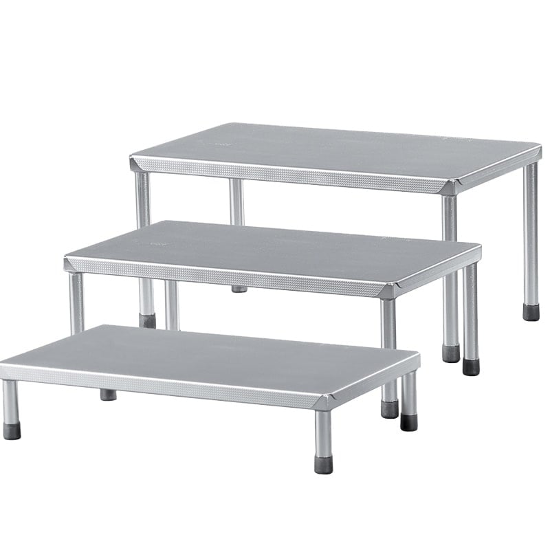 Chirurgische Trittstufe 35 cm Tiefe - für bessere Ergonomie im Operationssaal, poliert - Med-Praxisbedarf