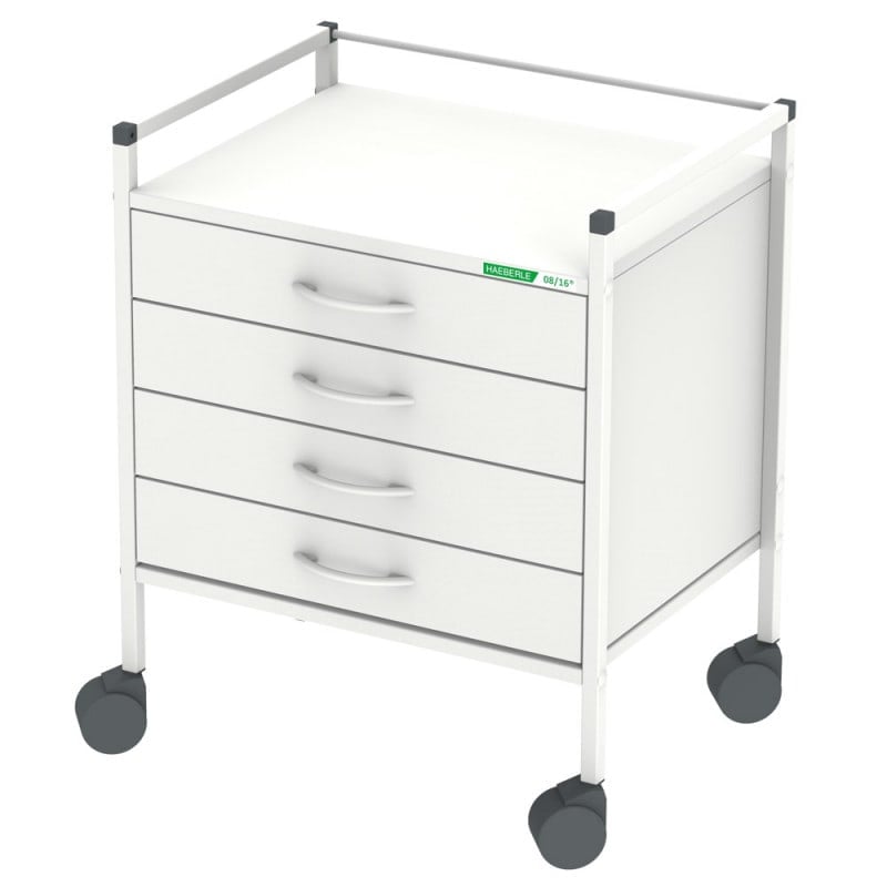 Vielzweckwagen Frontansicht - zwei Etagen, Maße 73 cm Höhe, 60 cm Breite - Med-Praxisbedarf
