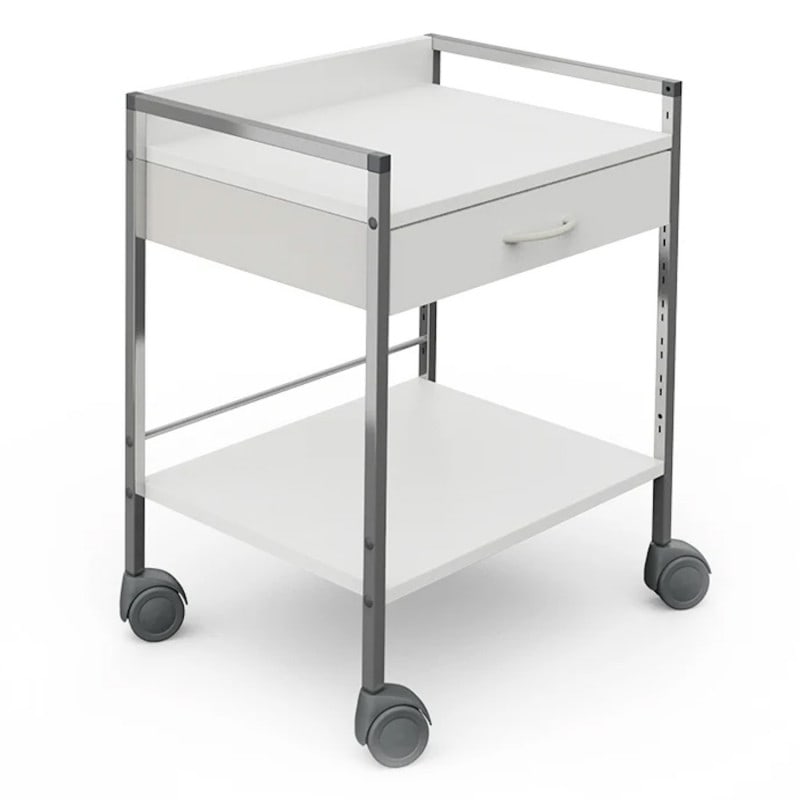 Vielzweckwagen Variocar - klassischer Beistellwagen für Arztpraxen, 60x83x45 cm, von Haeberle - Med-Praxisbedarf