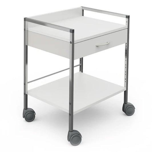 Vielzweckwagen Variocar - klassischer Beistellwagen für Arztpraxen, 60x83x45 cm, von Haeberle - Med-Praxisbedarf