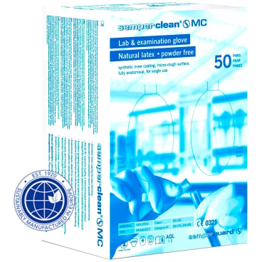 Semperclean Einmalhandschuhe MC Latex - naturfarben, medizinisch zertifiziert - Med-Praxisbedarf