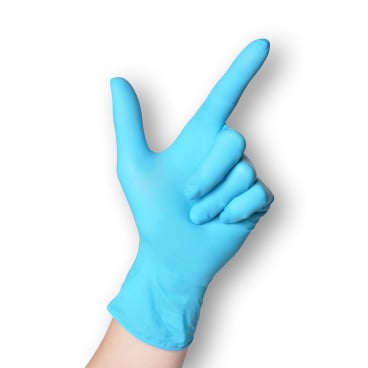 Blaue Einmalhandschuhe Semperguard Basic - Nitril-Material, sicherer Sitz - Med-Praxisbedarf