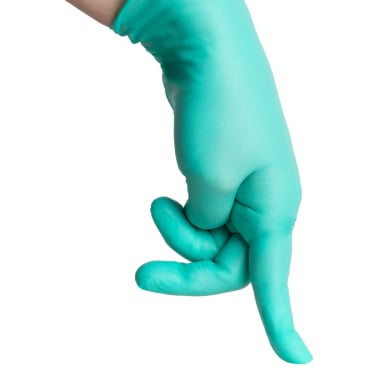 Einmalhandschuhe Nitril grün Semperguard - Box mit 100 Stück, für sensible Haut - Med-Praxisbedarf