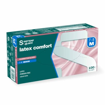 Semperguard Einmalhandschuhe Latex comfort - puderfrei, beidseitig glatt für medizinischen Einsatz - Med-Praxisbedarf