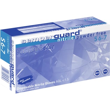 Semperguard Nitril Handschuhe blue Sapphire - tiefblaue Farbe, medizinischer Einsatz - Med-Praxisbedarf
