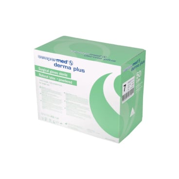 Sempermed Operationshandschuh derma plus - Naturlatex, steril, anatomische Passform - Med-Praxisbedarf