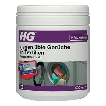 HG Waschmittelzusatz gegen Gerüche - entfernt üble Gerüche in Textilien und Kleidung - Med-Praxisbedarf