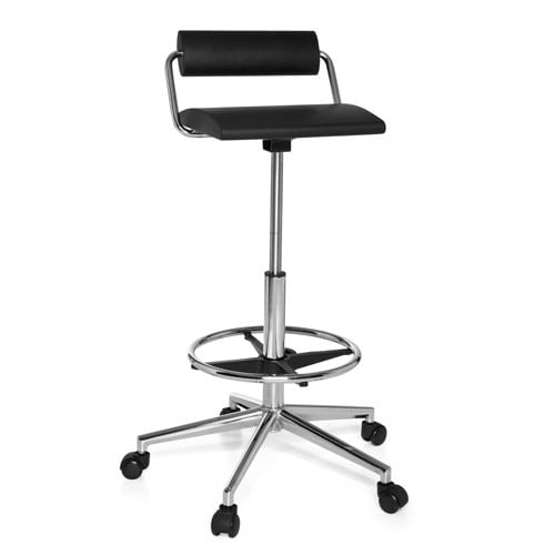 Arbeitsstuhl mit LWS-Stütze von HJH OFFICE - Höhenverstellbar 60-85cm, für medizinische Bereiche - Med-Praxisbedarf