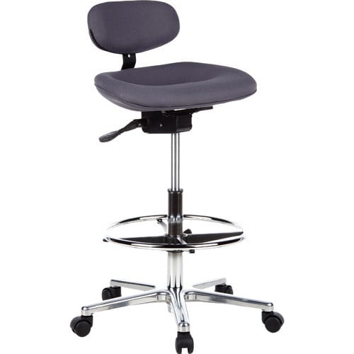 Ergonomischer Drehhocker Detailaufnahme - Fokus auf Rückenlehne und Sitzfläche - Med-Praxisbedarf