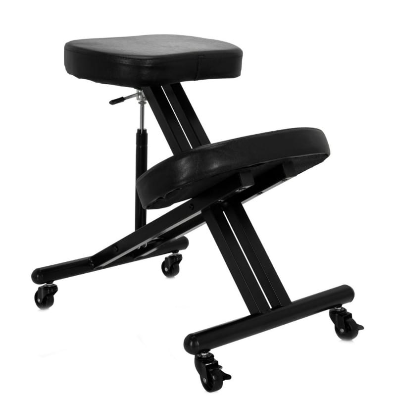 Ergonomischer Kniestuhl ORTHONI - aktive Sitzhaltung, 65x46x63 cm, schwarz - Med-Praxisbedarf