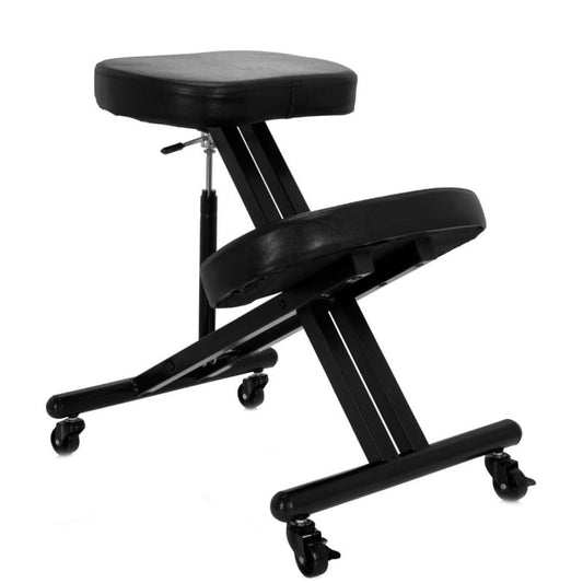 Ergonomischer Kniestuhl ORTHONI - aktive Sitzhaltung, 65x46x63 cm, schwarz - Med-Praxisbedarf