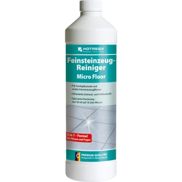 Feinsteinzeugreiniger Micro Floor für polierte Fliesen - HOTREGA® Spezialreiniger für hochwertige Böden - Med-Praxisbedarf