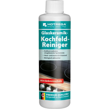 Glaskeramik-Kochfeld-Reiniger als Spezialpolitur - HOTREGA® für eingebrannte Verschmutzungen - Med-Praxisbedarf