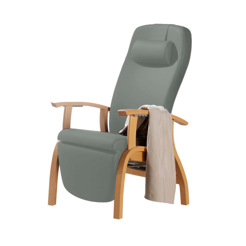 Sitz- und Rückenpartie Holz-Fero e-move - ergonomisch geformt mit Stoffbezug - Med-Praxisbedarf