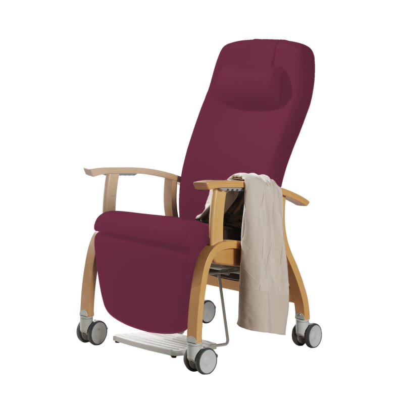Holz-Fero e-move Sitzposition - elektrischer Pflegesessel mit Armlehnen und Kopfstütze - Med-Praxisbedarf