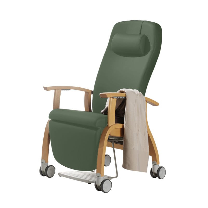 Holz-Fero e-move Bezugsdetail - pflegeleichter, atmungsaktiver Stoff in Grau - Med-Praxisbedarf
