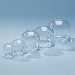 Schröpfglas ohne Ball von Hecht Karl - Instrument für trockene und blutige Schröpftherapie in der Praxis - Med-Praxisbedarf