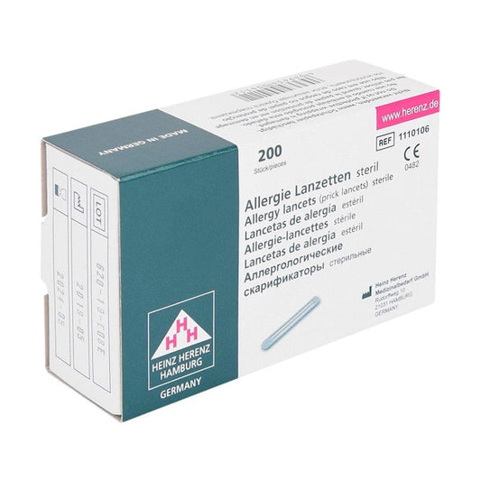 Allergietest-Lanzetten 200 Stück - für Prick-Test, 0.9mm feine Spitze - Med-Praxisbedarf