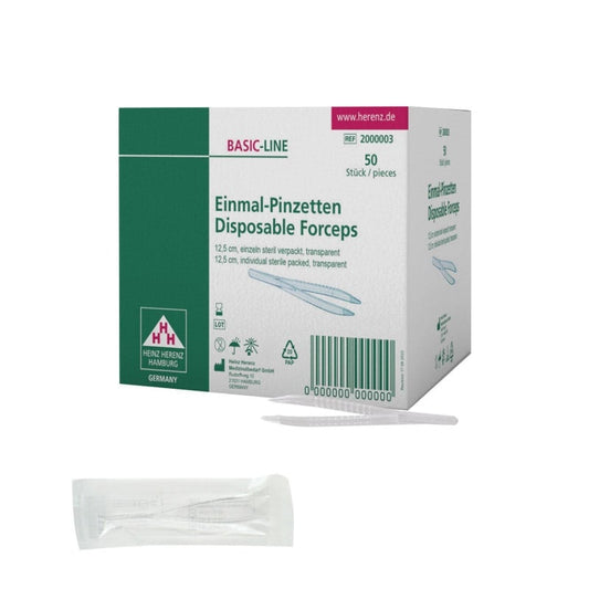 Basic-Line Einmal-Pinzetten steril verpackt - EO-sterilisiert für Arztpraxen und Kliniken - Med-Praxisbedarf