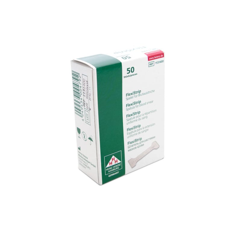 Flexistrip Einweg-Spatel für Blutausstrich - 50 Stück pro Box, von Heinz Herenz - Med-Praxisbedarf