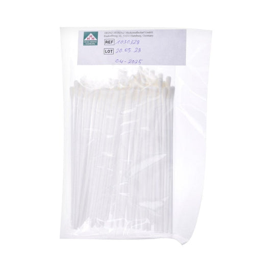 Plastikstäbchen mit Viskosekopf 150 mm - feine Applikatorspitze, 2,5 mm - Med-Praxisbedarf