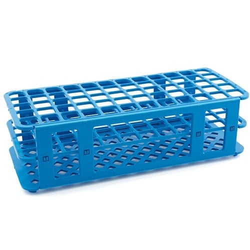 Reagenzglasständer für 60 Gläser - Maße 10.5x24.6x7.2cm, stabiler Stand - Med-Praxisbedarf