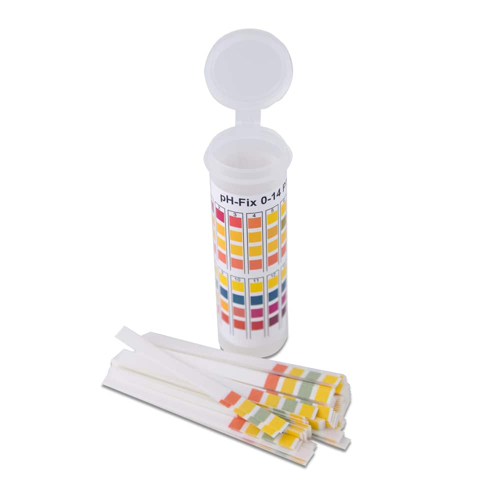 pH-Teststreifen Packung - Schachtel mit Teststreifen für Speichel und Flüssigkeiten - Med-Praxisbedarf