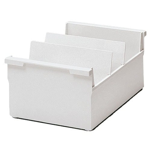 Karteikasten Kunststoff DIN A5 quer - 22,7 x 35 cm, für Praxis-Karteikarten Organisation - Med-Praxisbedarf