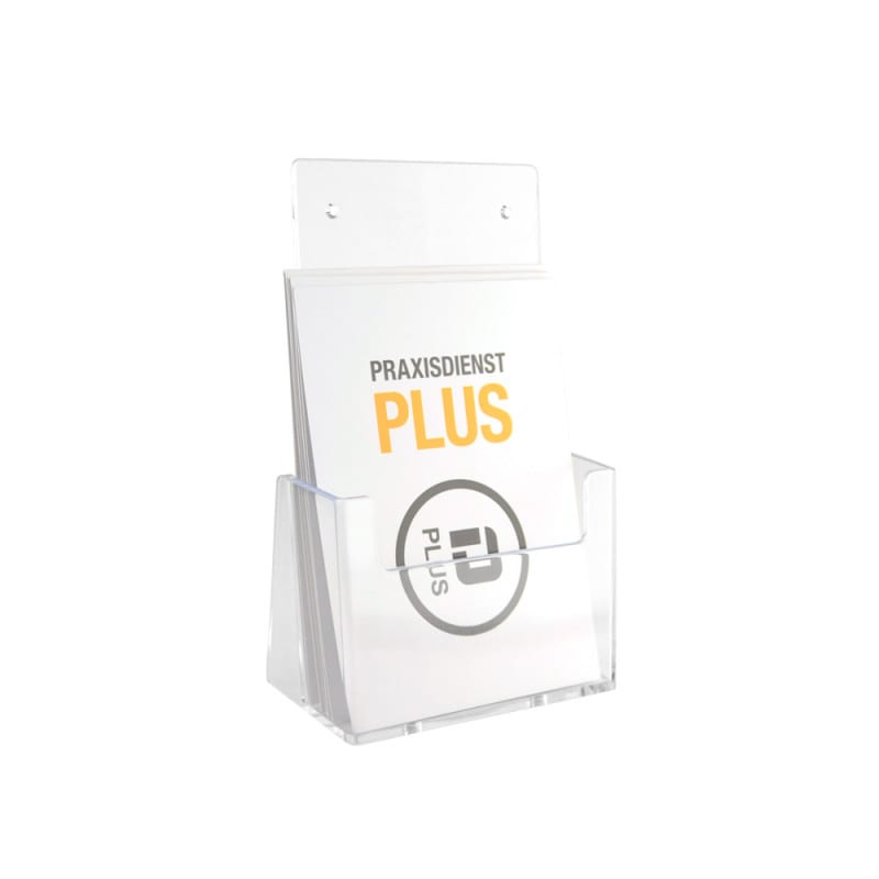 Tischprospekthalter 1/3 DIN A4 von Helit - für Wartezimmer und Anmeldung in Praxen - Med-Praxisbedarf