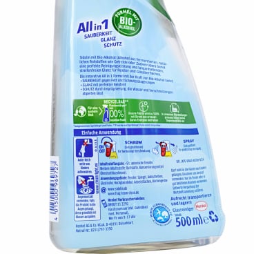 Sidolin Zitrus Glasreiniger Flasche Nahaufnahme - mit Zitrusduft, 750ml Inhalt - Med-Praxisbedarf