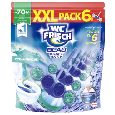 WC Frisch BLAU Kraft-Aktiv Ozeanfrische - WC Duftspüler XXL Pack von Henkel - Med-Praxisbedarf