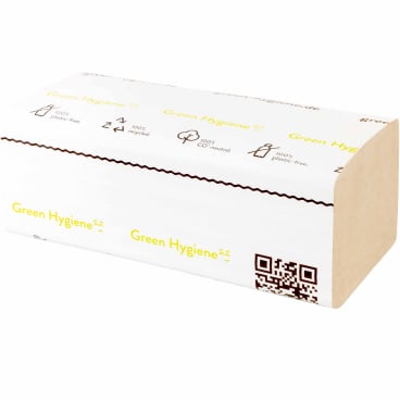 Packung Green Hygiene FALK Falthandtücher - 1-lagige Papierhandtücher für Arztpraxen und Kliniken - Med-Praxisbedarf