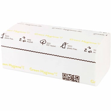 Green Hygiene FRIEDA Falthandtücher 2-lagig - saugstarke Papierhandtücher für hohen Bedarf - Med-Praxisbedarf