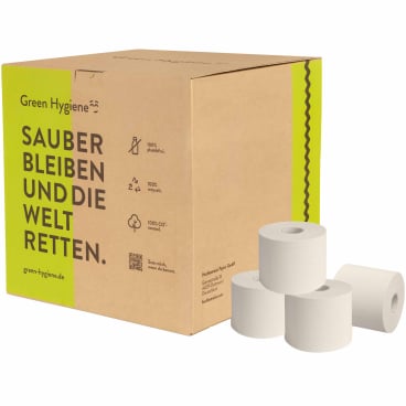 Green Hygiene KORDULA Toilettenpapier - 3-lagige Qualität, ergiebig und sicher - Med-Praxisbedarf