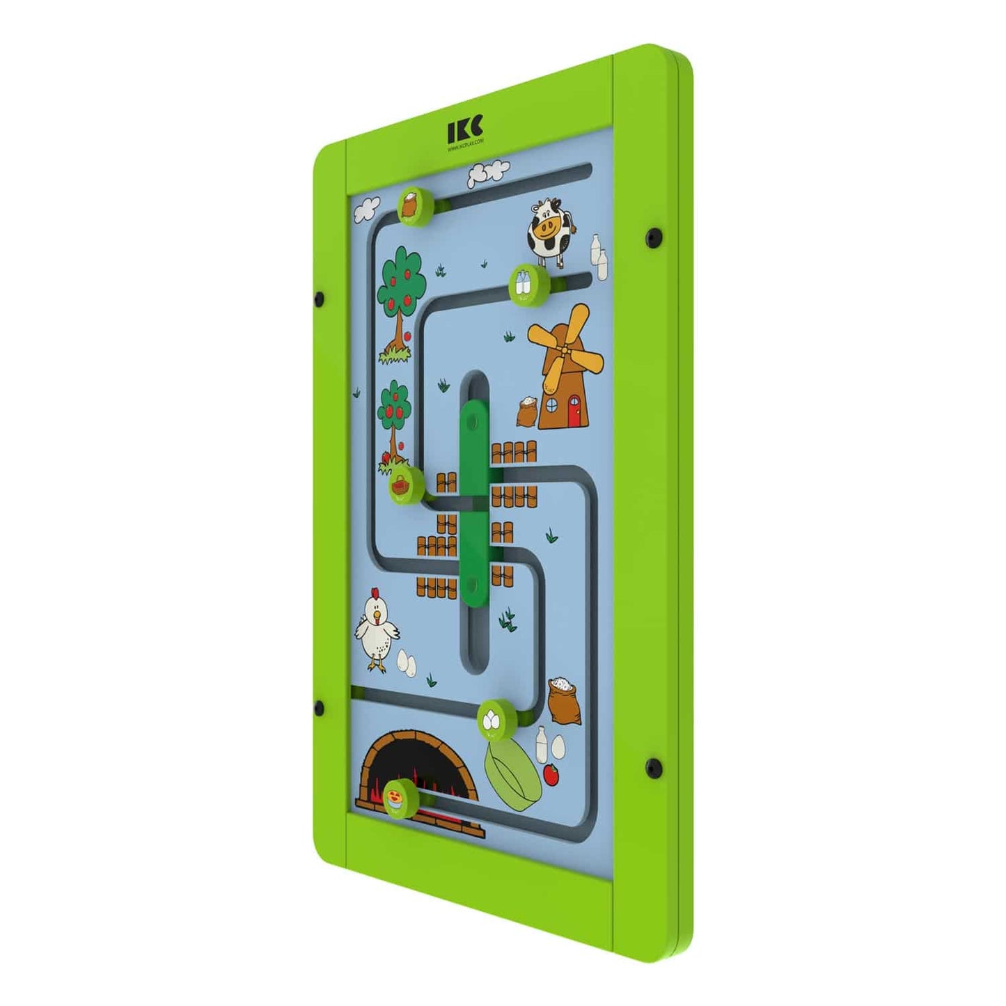 Schiebespiel Apfelkuchenfabrik von IKC - Pädagogisches Spiel für Kinder mit Bauernhof-Design - Med-Praxisbedarf