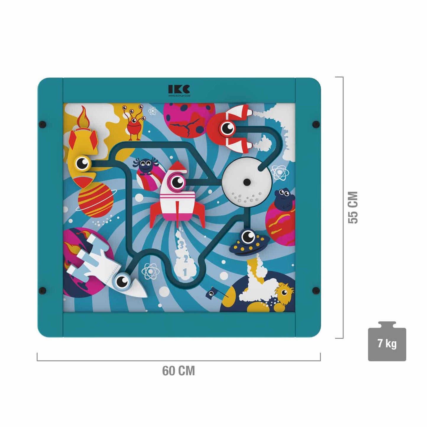 Raketen Spielplatte von International Kids Concepts - buntes Wandspiel für Arztpraxen und Kliniken - Med-Praxisbedarf