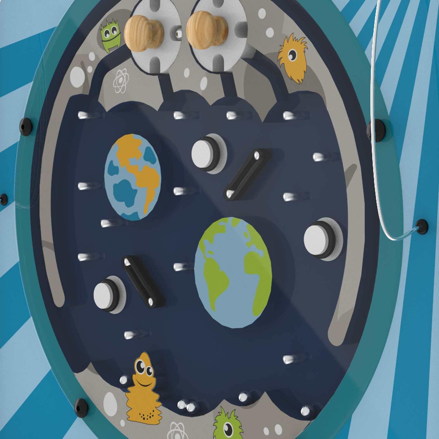 Wandspiel Weltall mit Planeten und Monstern - IKC Spielplatte für medizinische Einrichtungen - Med-Praxisbedarf