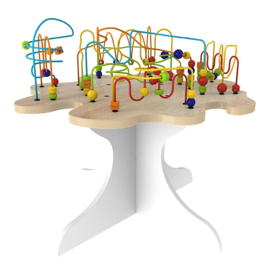 Perlenbaum Spieltisch mit Motorik-Parcours - IKC Spieltisch für Wartebereiche in Arztpraxen - Med-Praxisbedarf