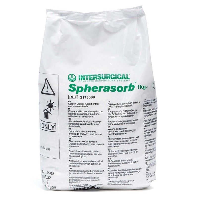 Atemkalk Spherasorb von Intersurgical - für Narkose-Rückatmungssysteme, CO2-Absorption - Med-Praxisbedarf
