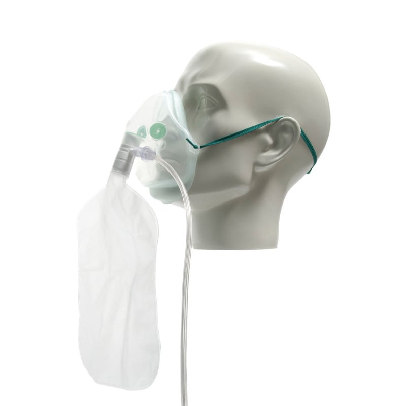 EcoLite Sauerstoffmaske mit Reservoir - mit Sicherheitsventilen, MRT-kompatibel - Med-Praxisbedarf