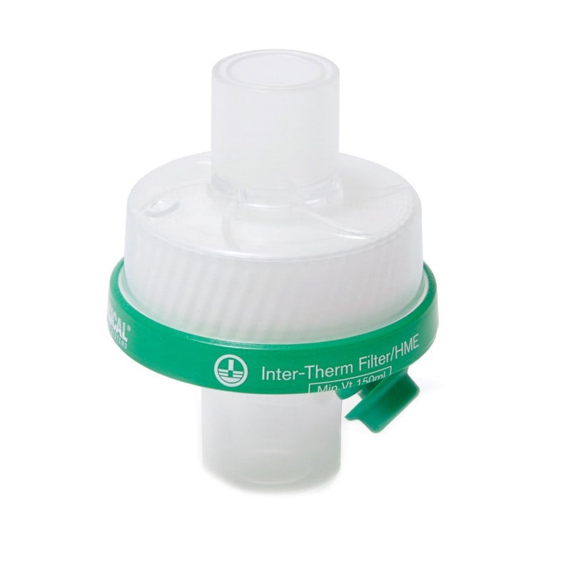 HME-Filter Inter-Therm in Originalverpackung - steriler Beatmungsfilter für Patientenverbindung - Med-Praxisbedarf