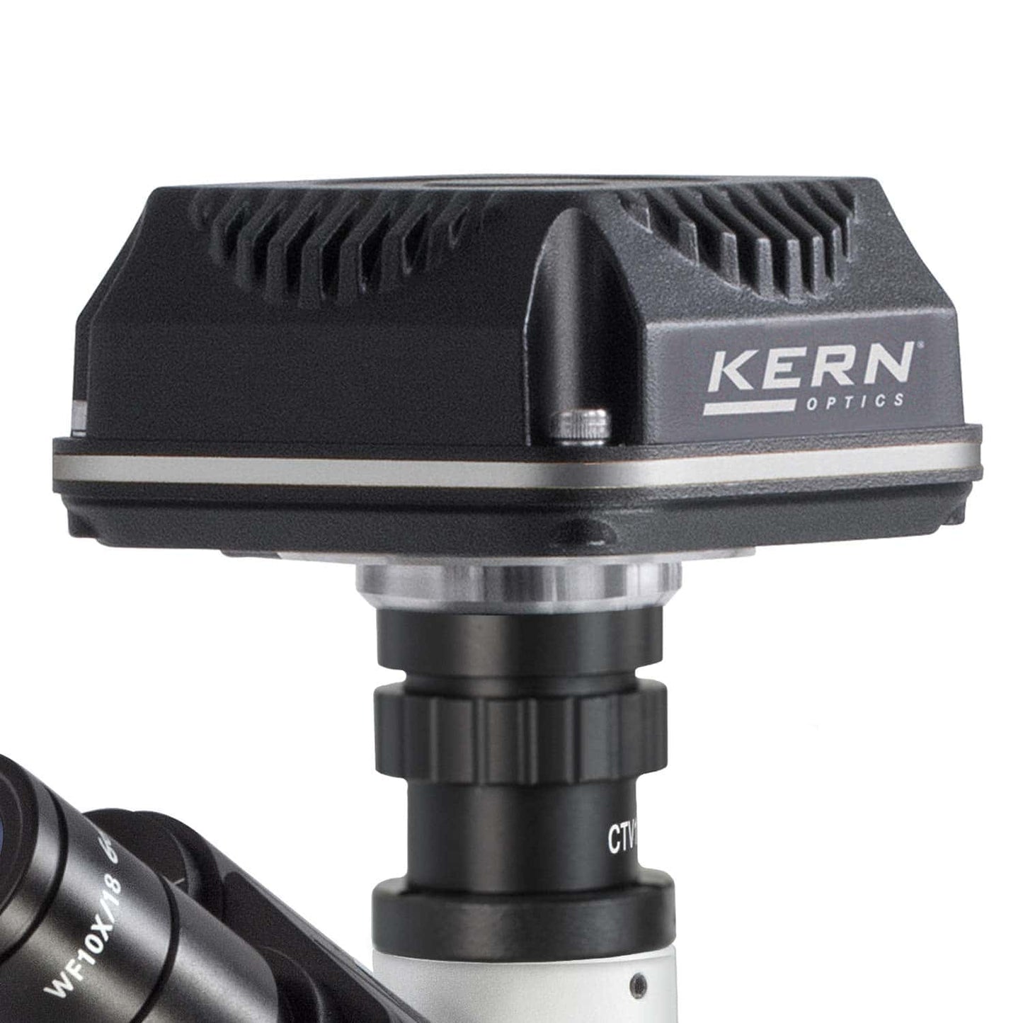 Kern OBE 114 Mikroskop Bedienfeld - Fokus auf Einstellknöpfe und USB-Anschluss - Med-Praxisbedarf
