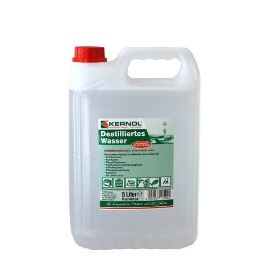 Destilliertes Wasser 5 Liter Kanister - Reines Wasser für Labor, Kosmetik und medizinische Anwendungen - Med-Praxisbedarf