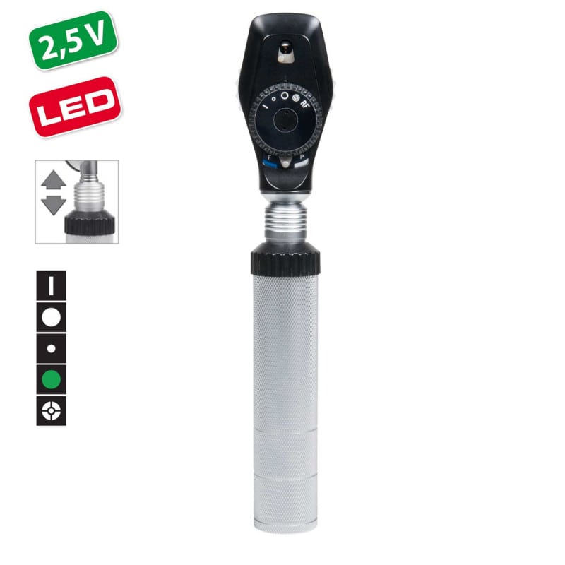 Eurolight E35 LED-Ophthalmoskop von KaWe - Augenuntersuchungsgerät mit 2,5V LED-Lampe