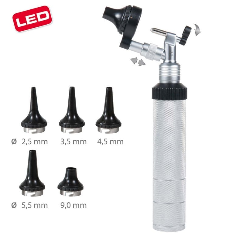 KaWe Eurolight C30 OP LED-Otoskop - Operations-Otoskop mit LED-Lampe 2,5 V, inklusive Ohrtrichter - Med-Praxisbedarf