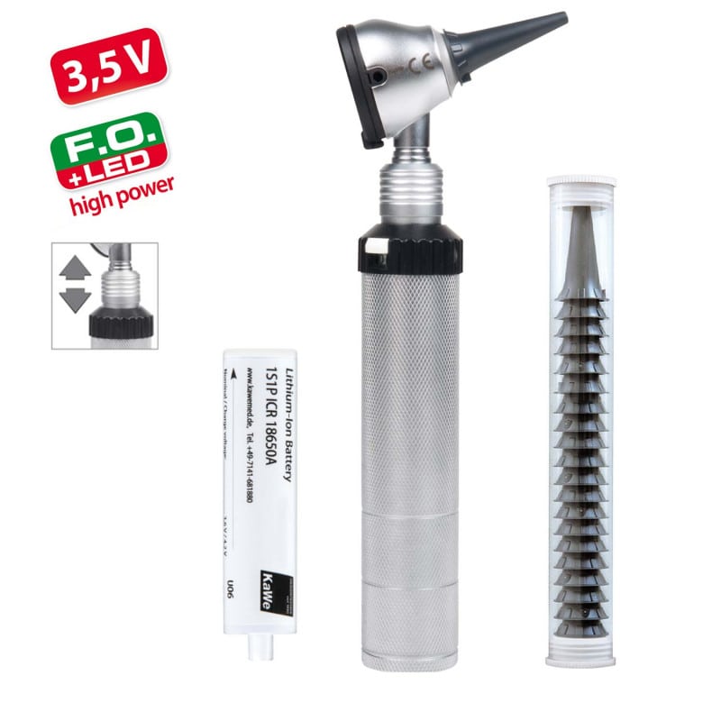 KaWe Eurolight F.O. 30 LED-Otoskop mit Ohrtrichter - beleuchtetes Diagnosegerät - Med-Praxisbedarf