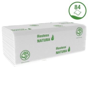 HOSTESS Natura Handtücher 2-lagig groß - saugstarke Papierhandtücher für Waschräume - Med-Praxisbedarf